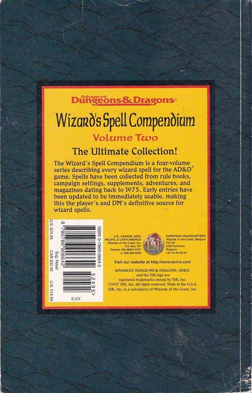 AD&D 2nd Edition Revised - Wizards Spell Compendium Volume 2 (B Grade) (Genbrug)